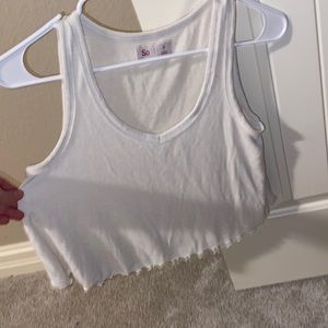 White juniors tank top